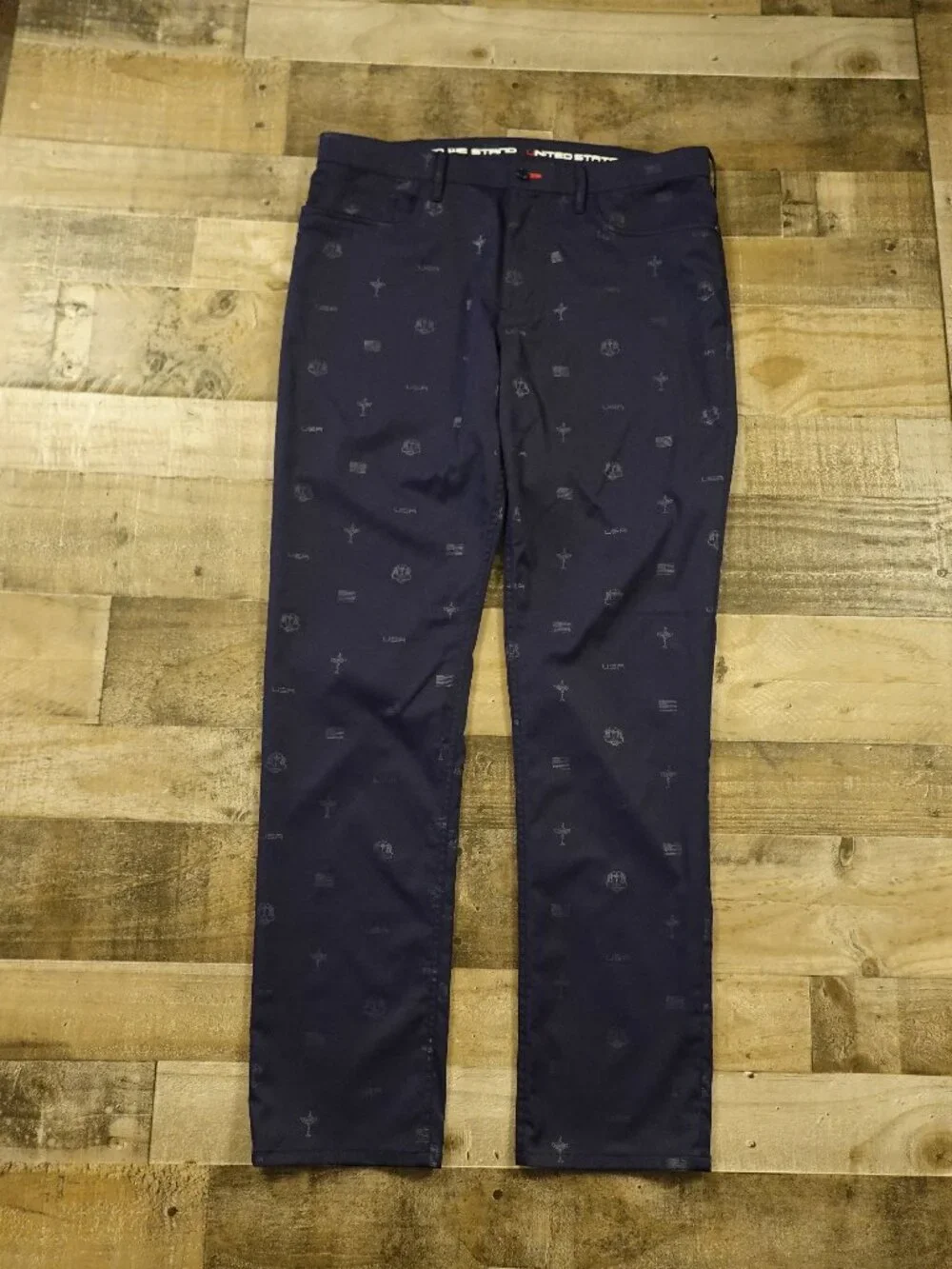 RLX Ralph Lauren USA Ryder Cup Pants Men’s 36x34 Navy Flag‎ Golf